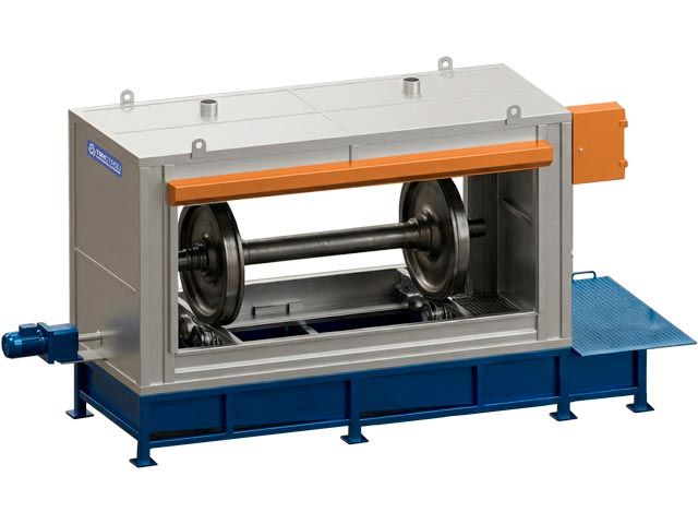 Машина мойки колесных пар железнодорожных вагонов